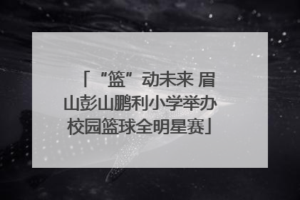 “篮”动未来 眉山彭山鹏利小学举办校园篮球全明星赛